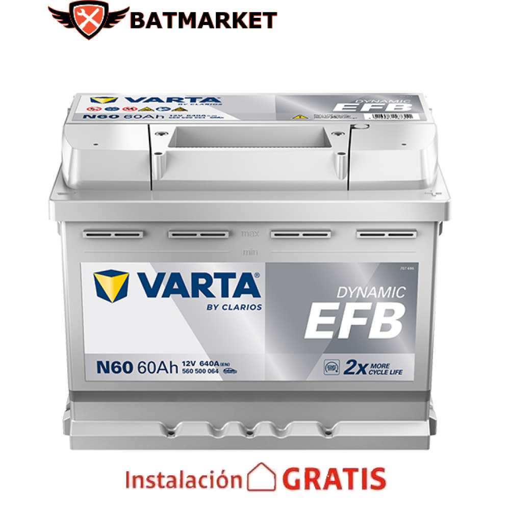 Batería Varta EFB N60 60Ah en Valencia